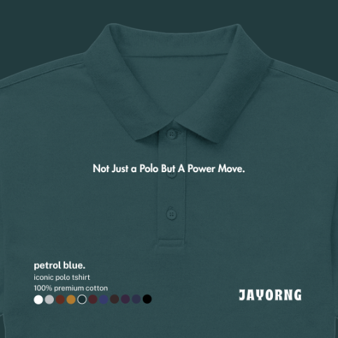 Iconic Mens Polo T-Shirt Petrol Blue
