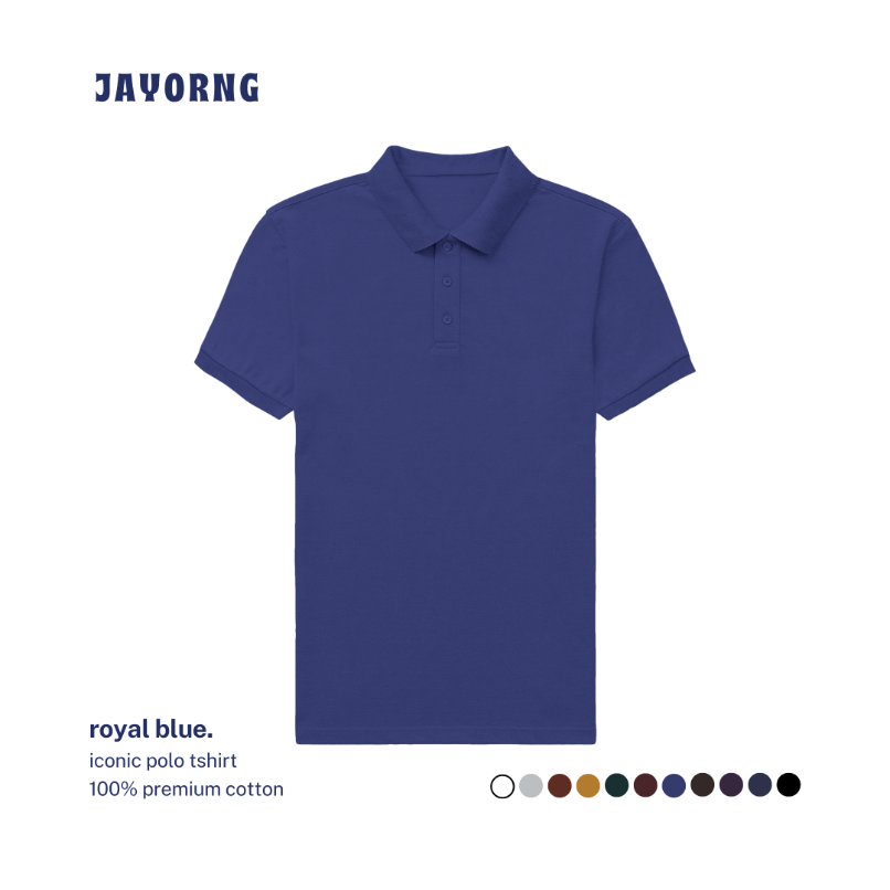 Iconic Mens Polo T-Shirt Royal Blue