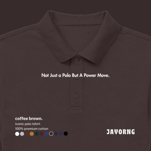 Iconic Mens Polo T-Shirt Coffee Brown