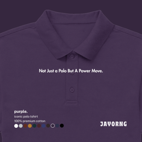 Iconic Mens Polo T-Shirt Purple