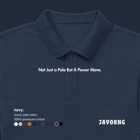 Iconic Mens Polo T-Shirt Navy Blue