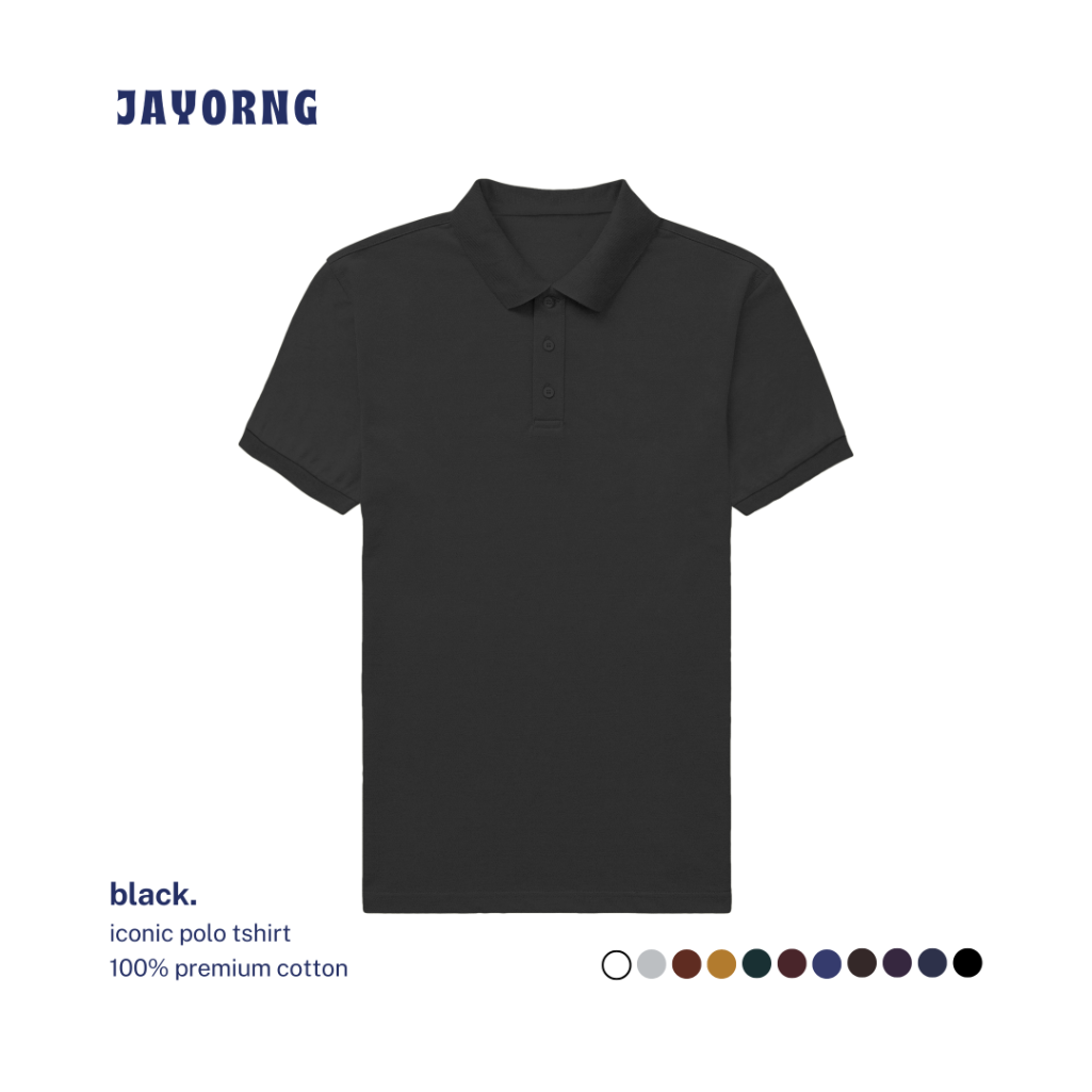 Iconic Mens Polo T-Shirt Black