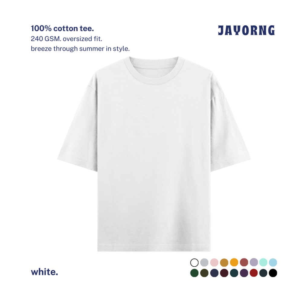 Unisex Oversized Cotton T-Shirt White