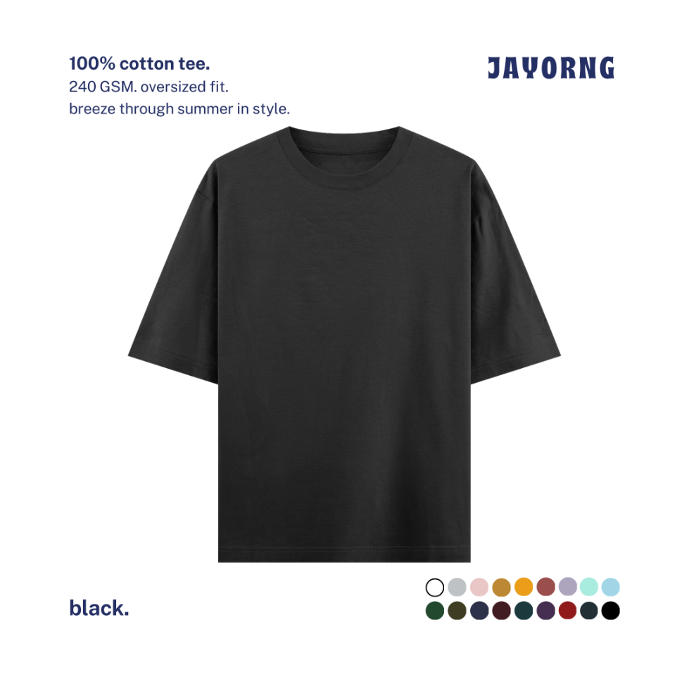 Unisex Oversized Cotton T-Shirt Black