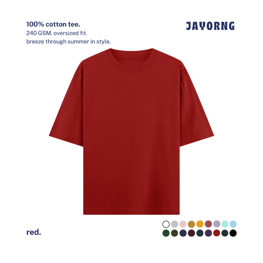 Unisex Oversized Cotton T-Shirt Red