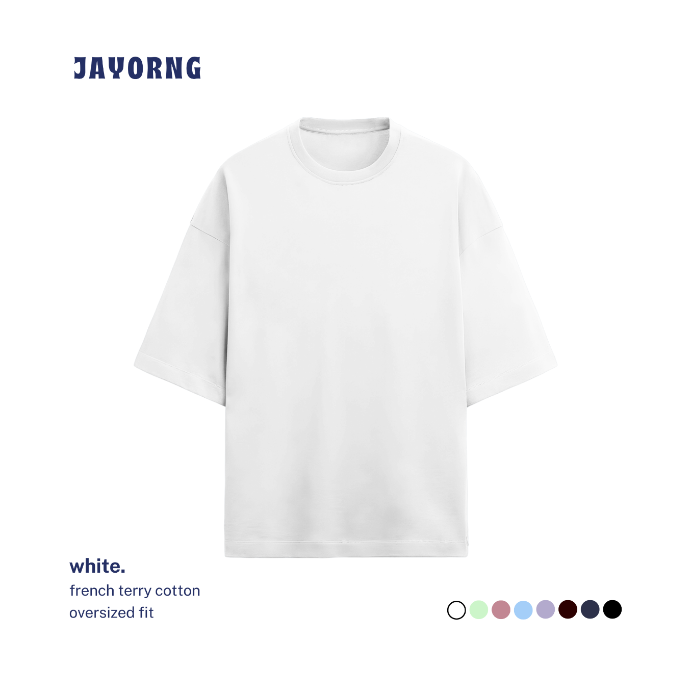 Unisex Oversized Terry Cotton T-Shirt White
