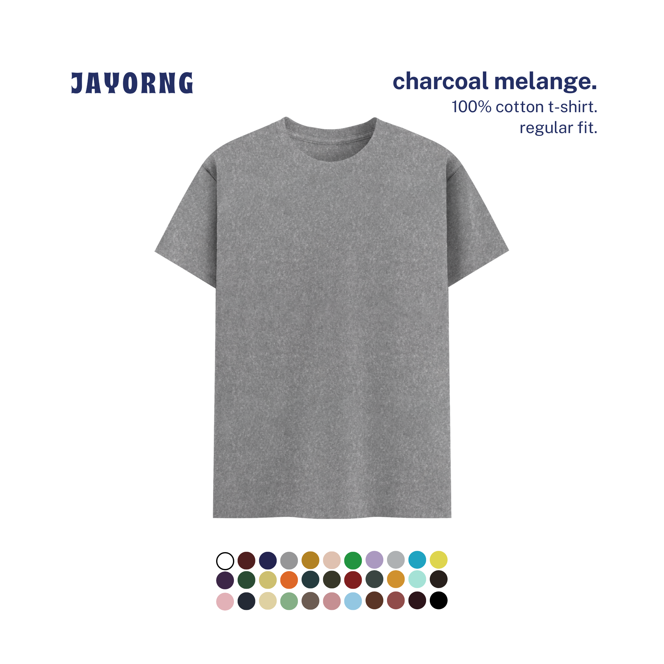 Unisex Basic T-Shirt Charcoal Melange