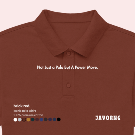 Iconic Mens Polo T-Shirt Brick Red