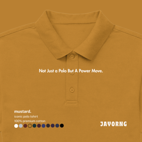 Iconic Mens Polo T-Shirt Mustard Yellow