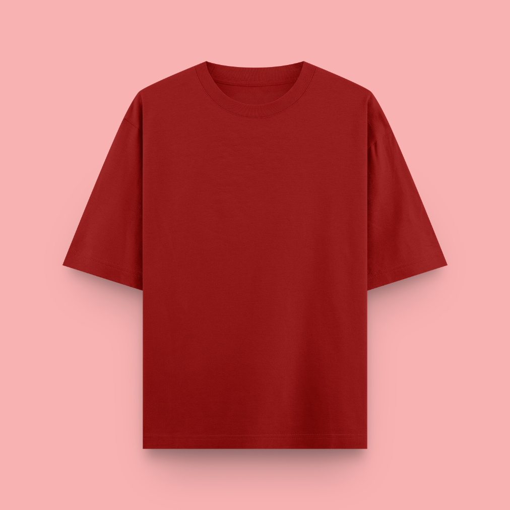 Unisex Oversized Cotton T-Shirt Red