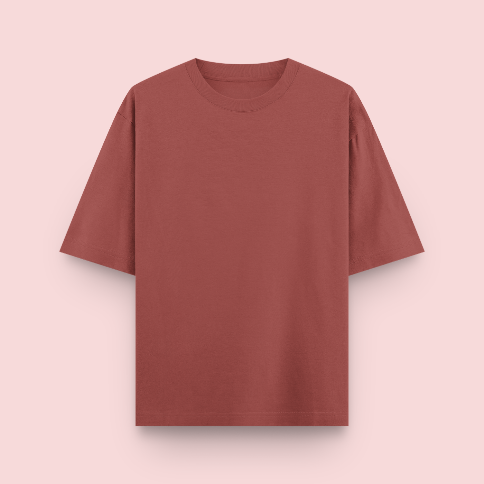 Unisex Oversized Cotton T-Shirt Coral