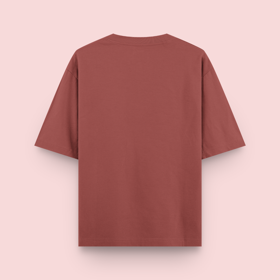 Unisex Oversized Cotton T-Shirt Coral