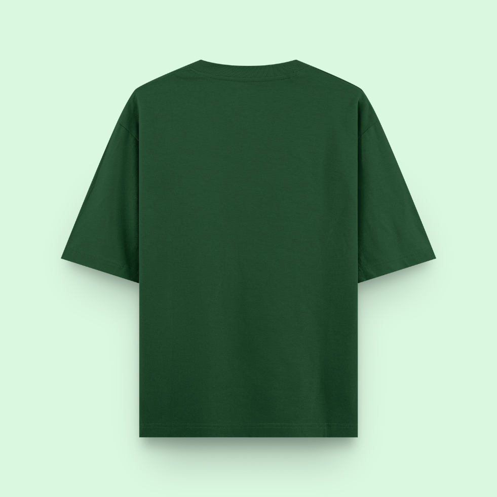Unisex Oversized Cotton T-Shirt Bottle Green