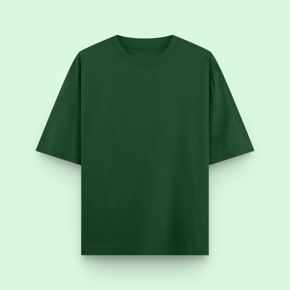 Unisex Oversized Cotton T-Shirt Bottle Green