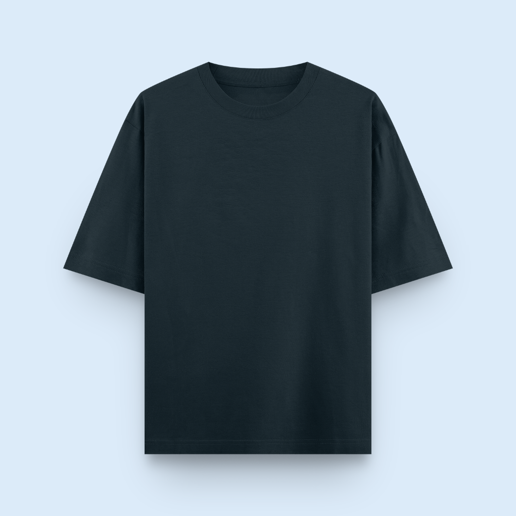 Unisex Oversized Cotton T-Shirt Navy Blue