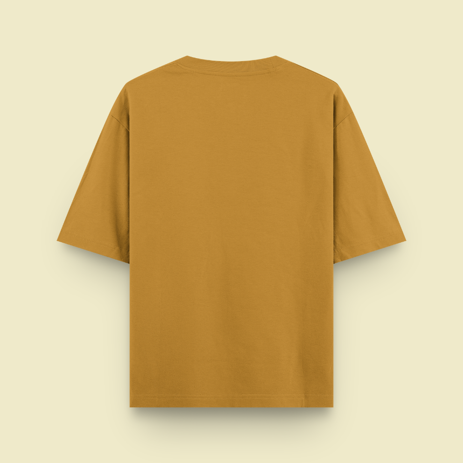 Unisex Oversized Cotton T-Shirt Mustard Yellow