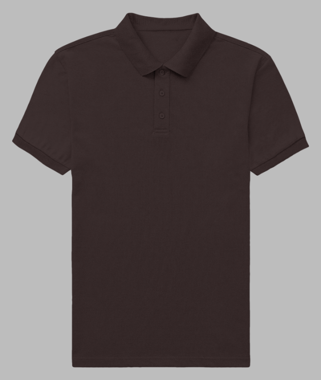 Iconic Mens Polo T-Shirt Coffee Brown