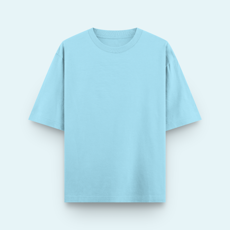 Unisex Oversized Cotton T-Shirt Baby Blue