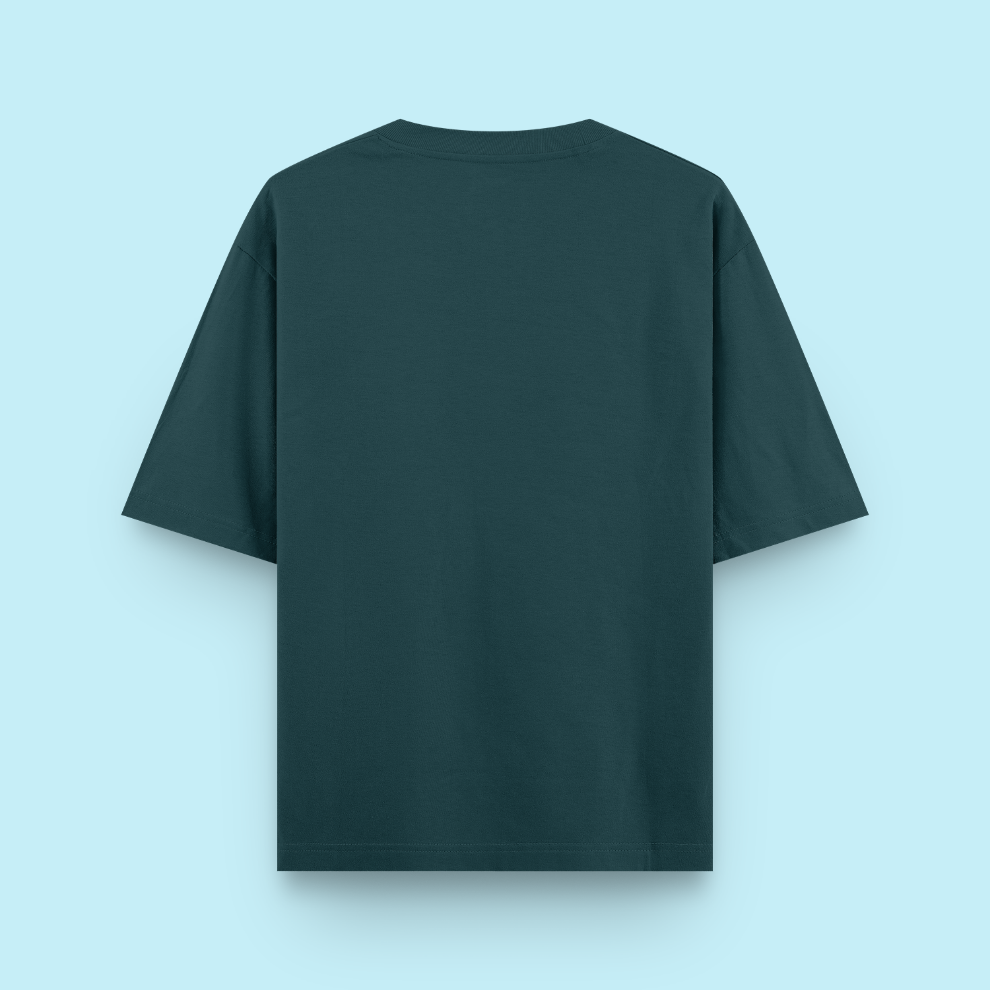 Unisex Oversized Cotton T-Shirt Petrol Blue