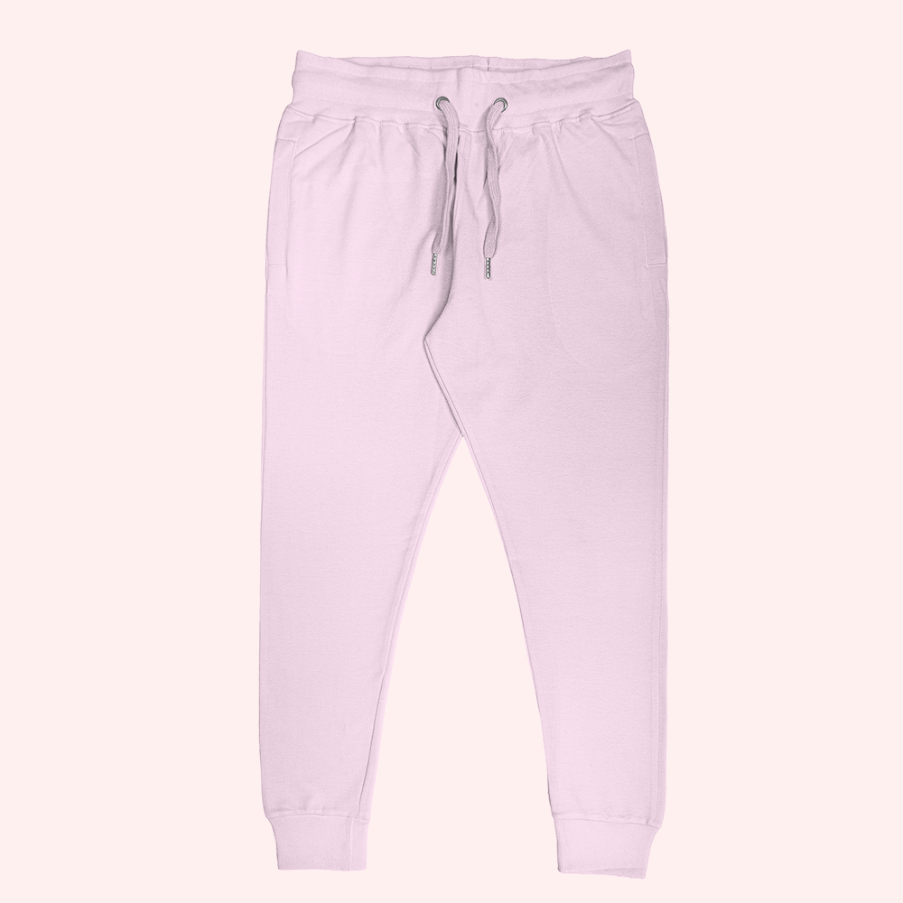 Unisex Cotton Joggers Light Pink