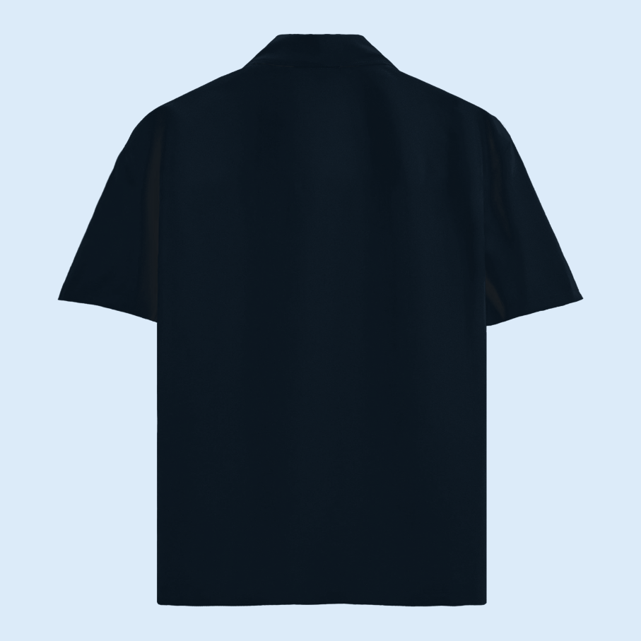 Unisex Oversized Cotton Shirt Navy Blue