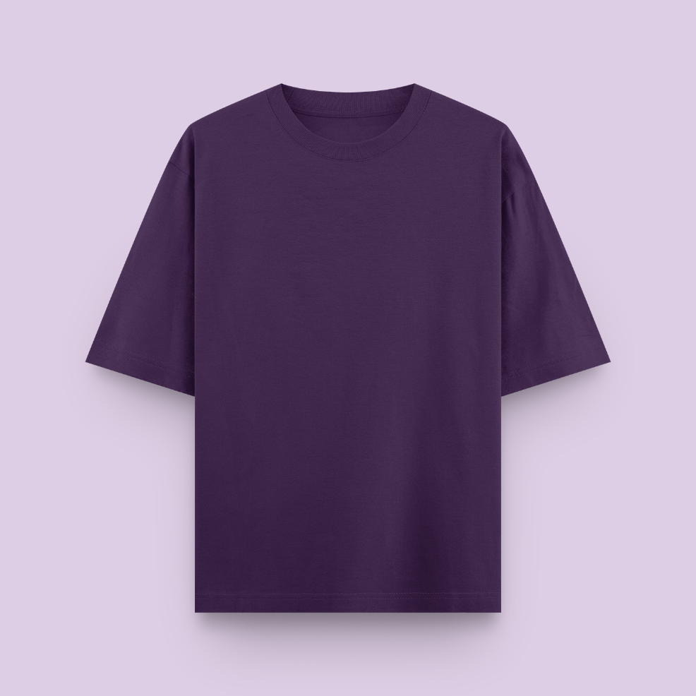 Unisex Oversized Cotton T-Shirt Purple