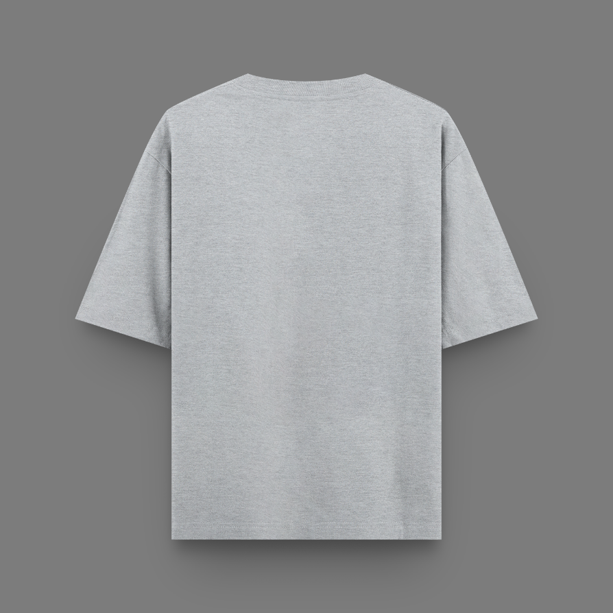 Unisex Oversized Cotton T-Shirt Grey Melange