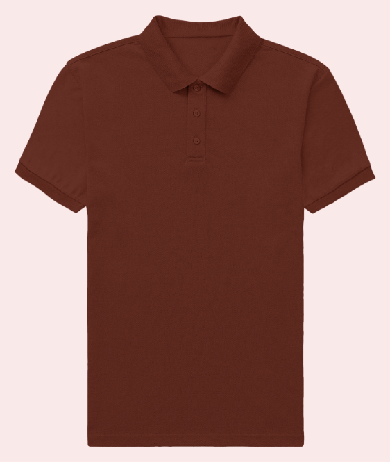 Iconic Mens Polo T-Shirt Brick Red