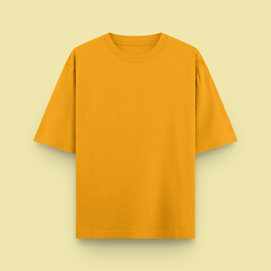 Unisex Oversized Cotton T-Shirt Golden Yellow