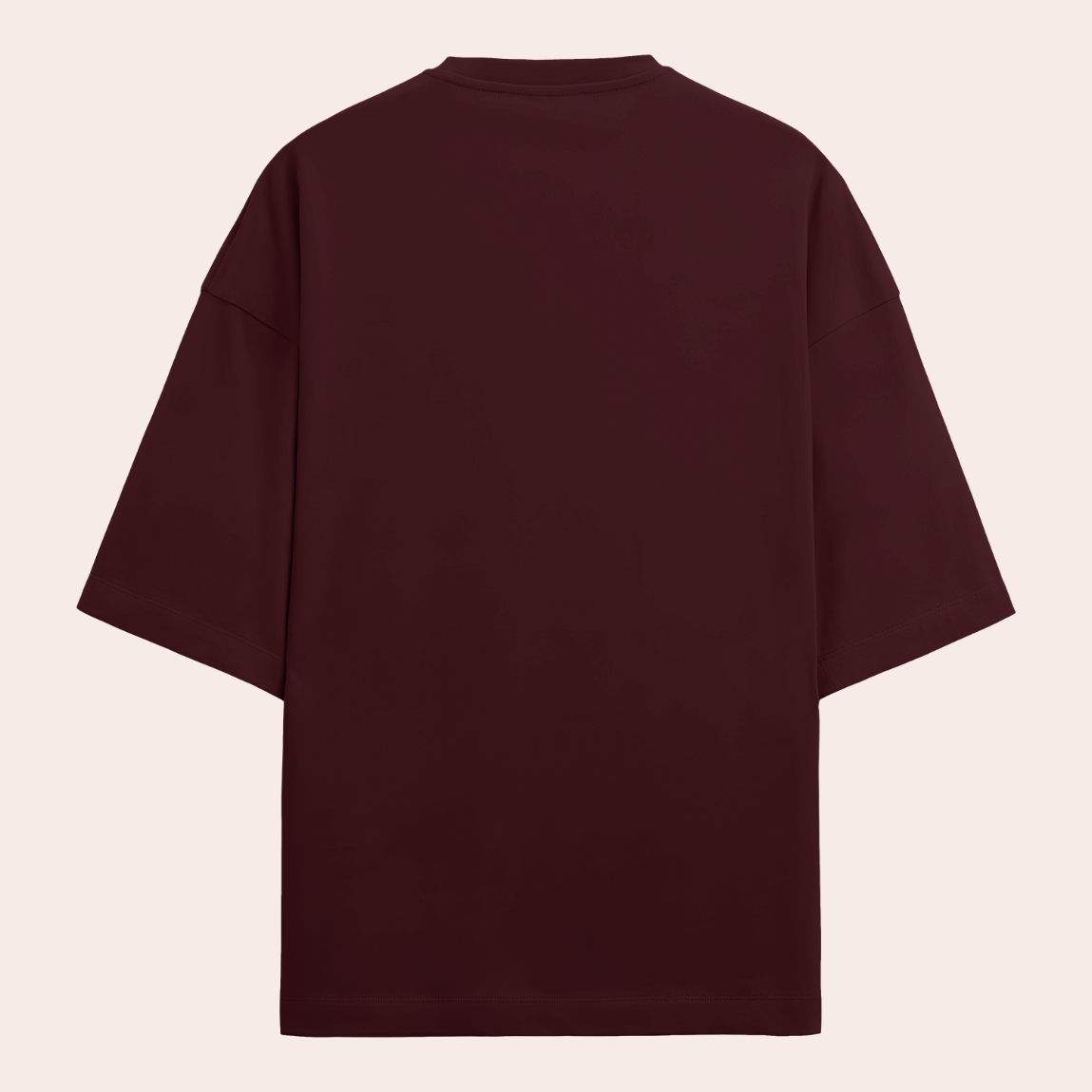 Unisex Oversized Terry Cotton T-Shirt Maroon