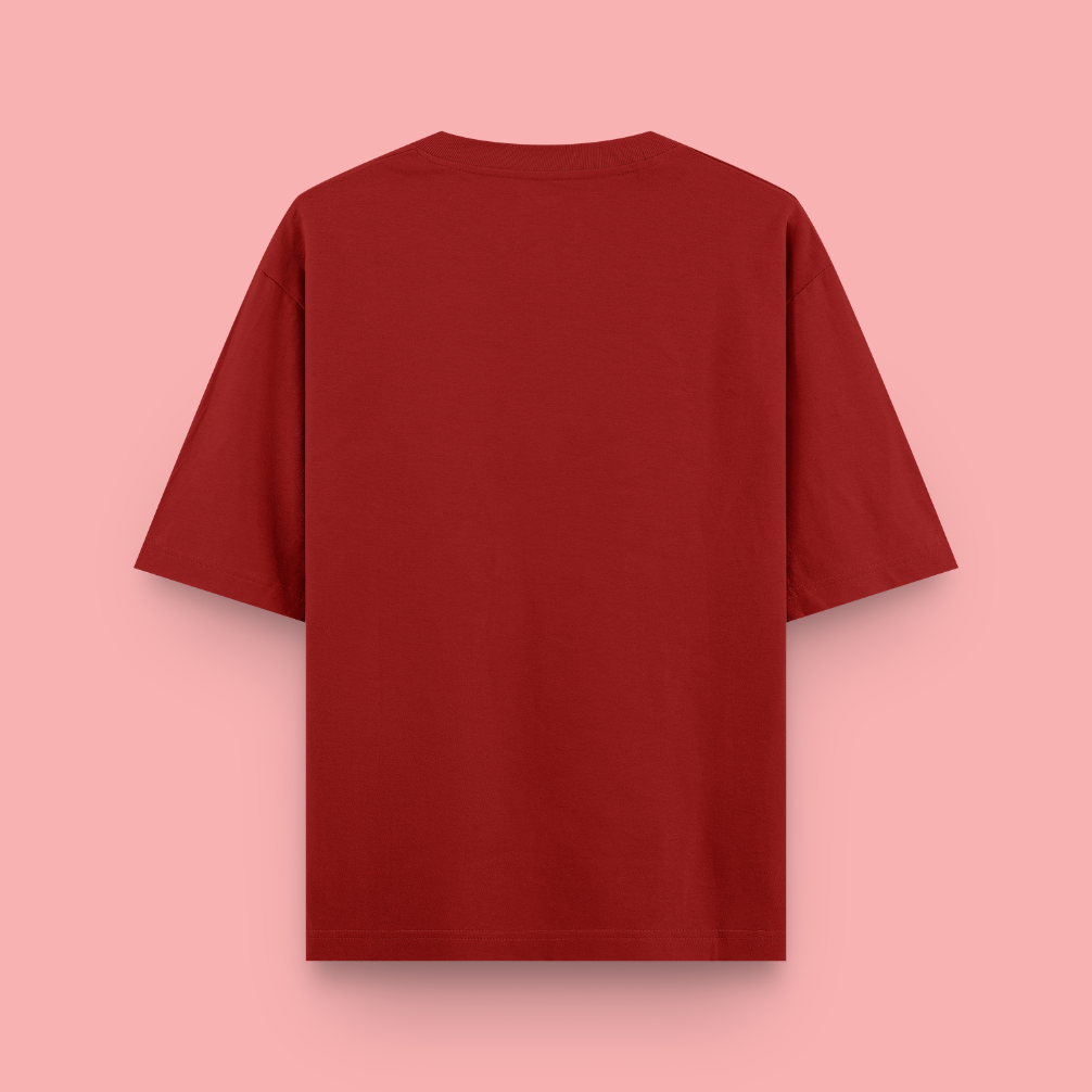 Unisex Oversized Cotton T-Shirt Red