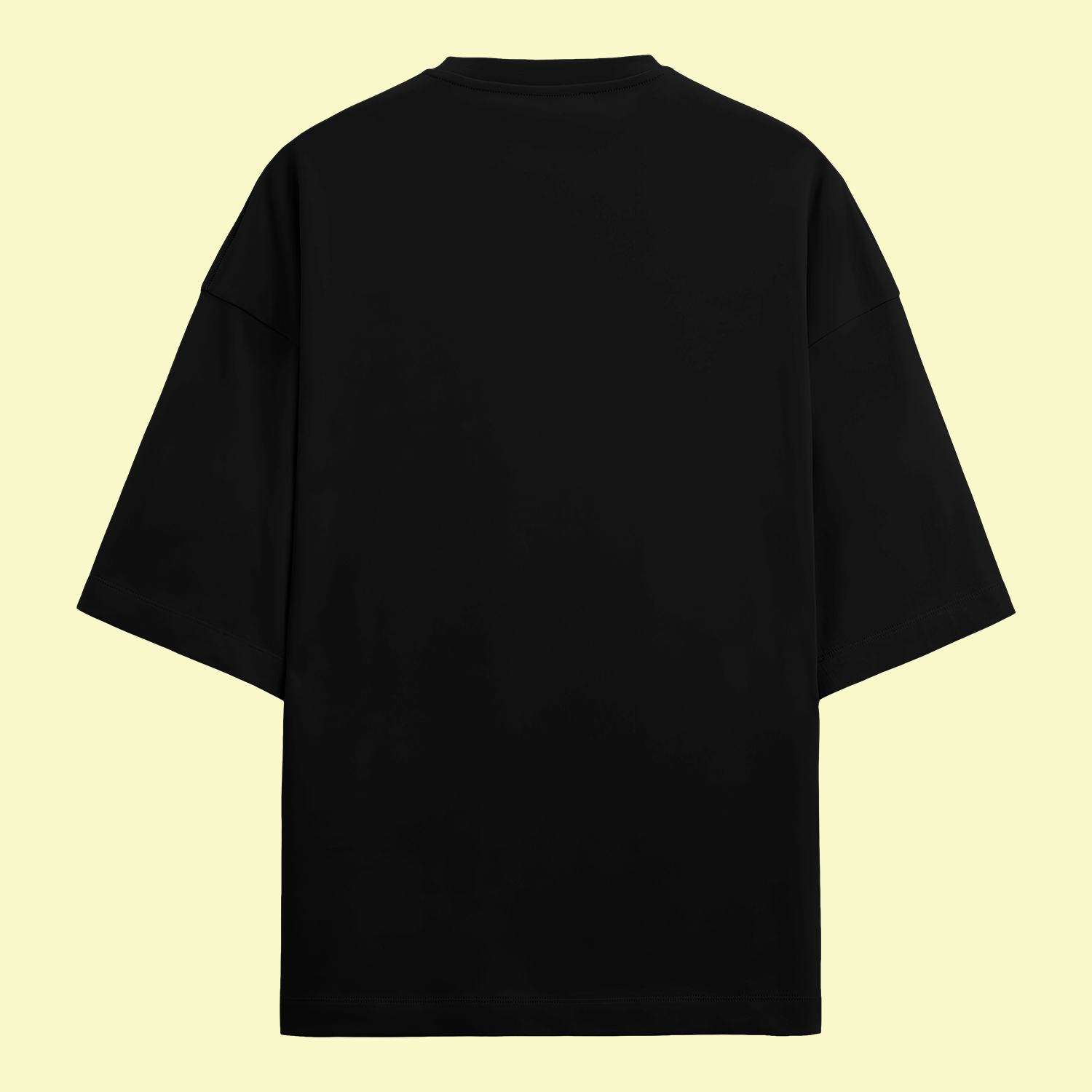 Unisex Oversized Terry Cotton T-Shirt Black