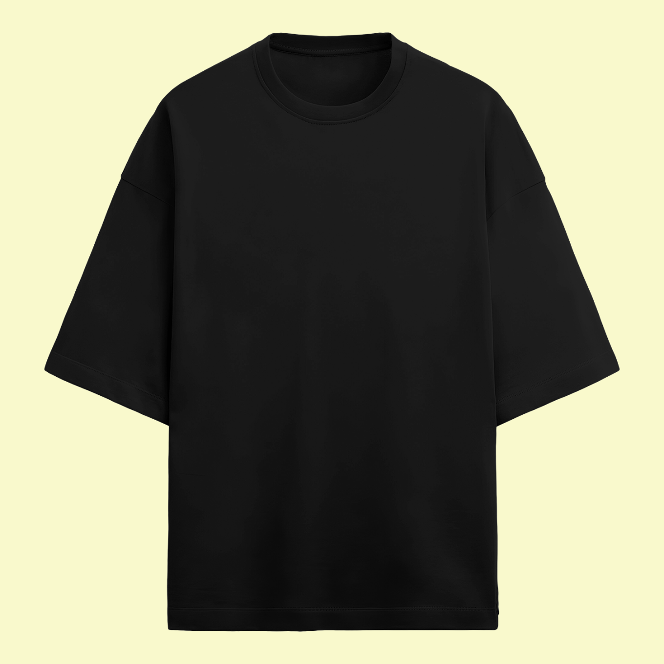 Unisex Oversized Terry Cotton T-Shirt Black