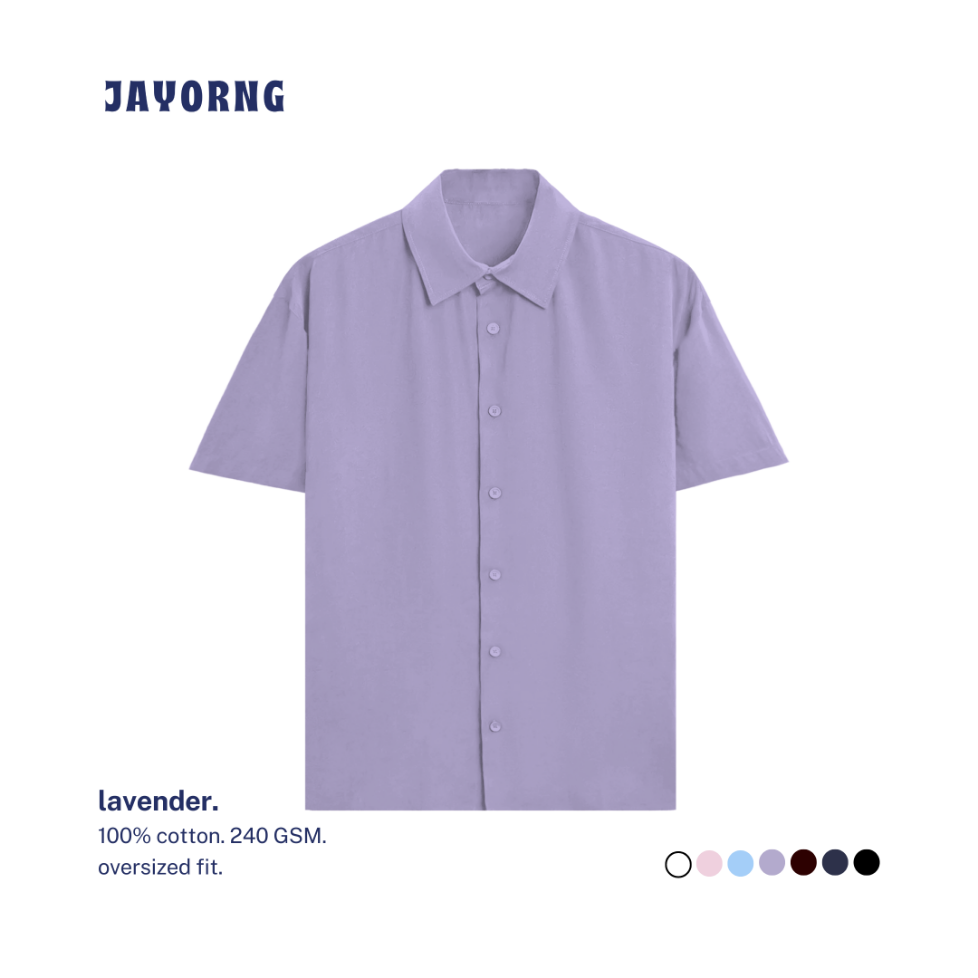 Unisex Oversized Cotton Shirt Lavender