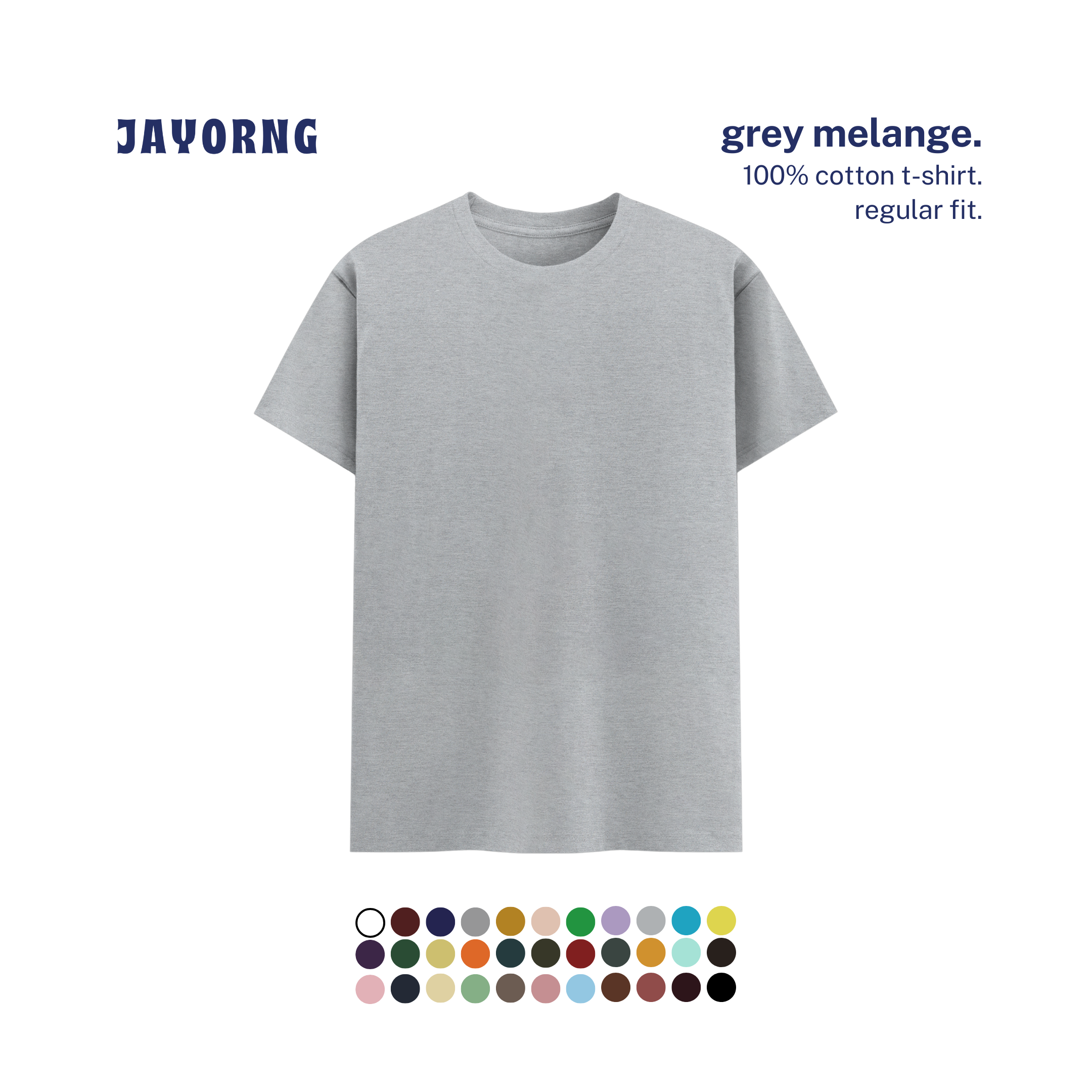 Unisex Basic T-Shirt Grey Melange