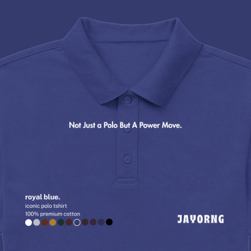 Iconic Mens Polo T-Shirt Royal Blue