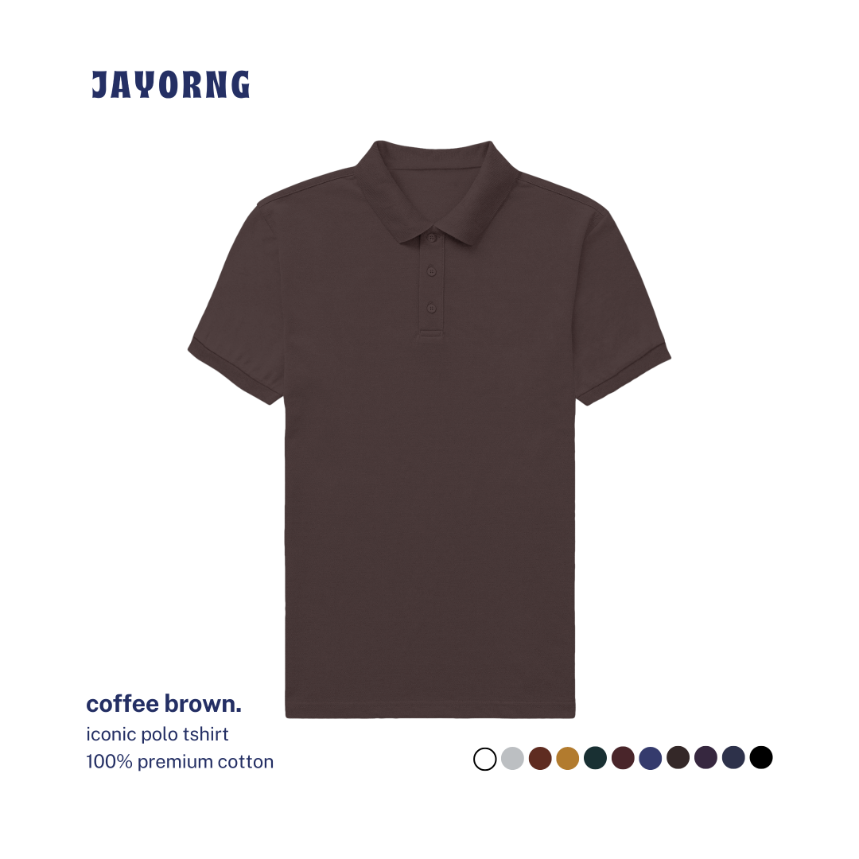 Iconic Mens Polo T-Shirt Coffee Brown