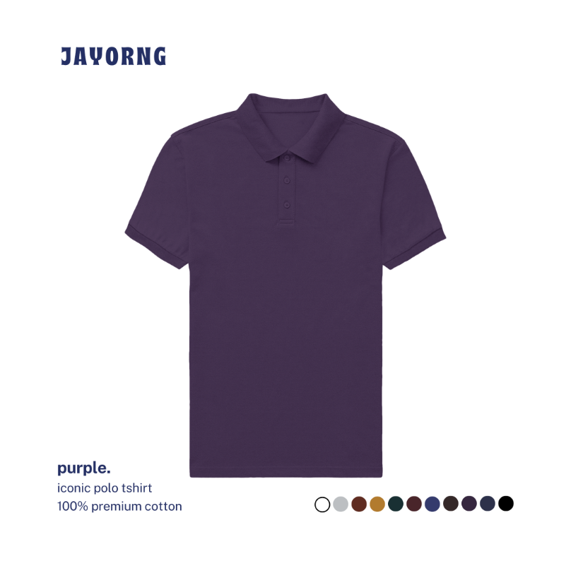 Iconic Mens Polo T-Shirt Purple