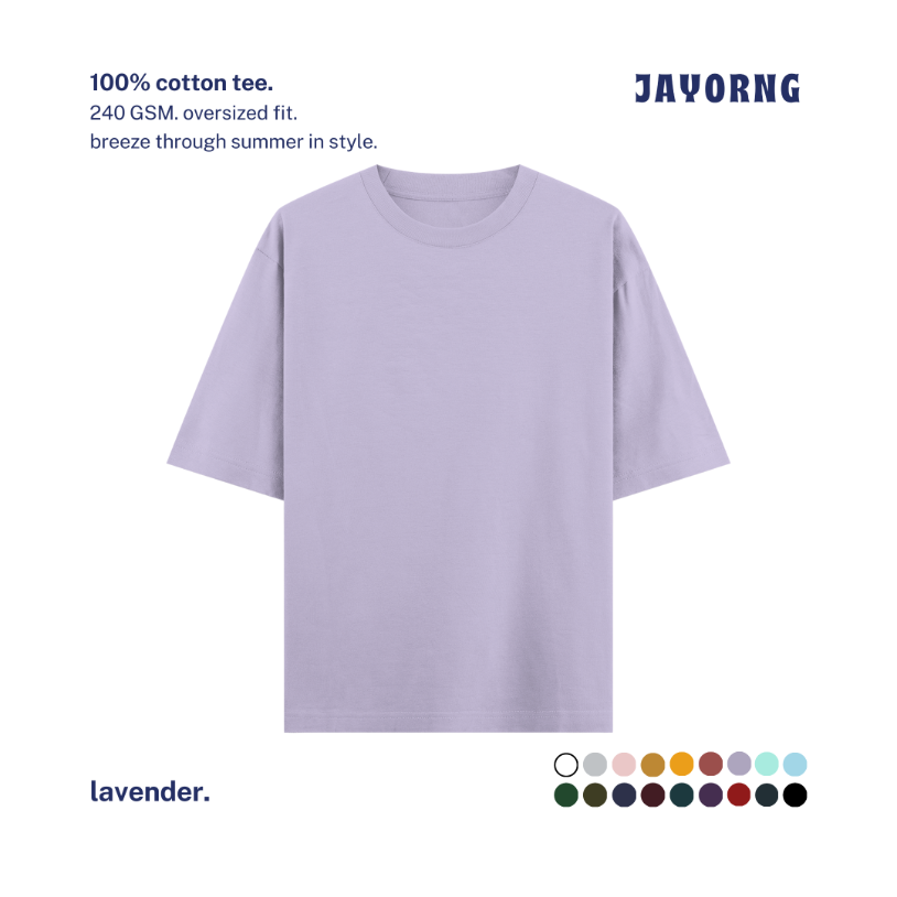 Unisex Oversized Cotton T-Shirt Lavender