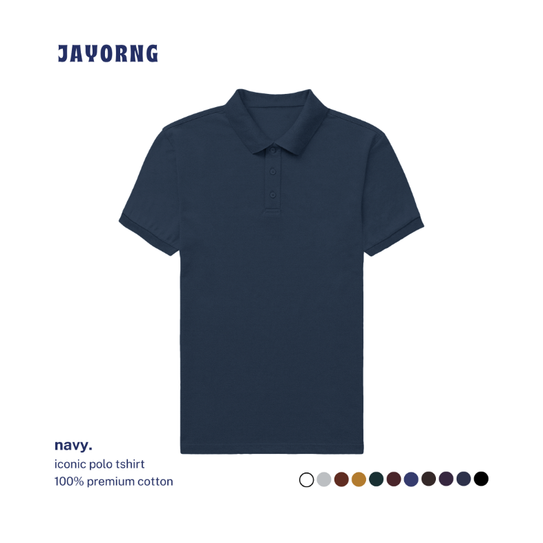 Iconic Mens Polo T-Shirt Navy Blue