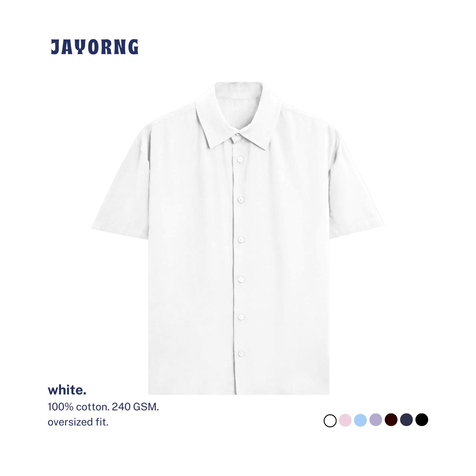 Unisex Oversized Cotton Shirt White
