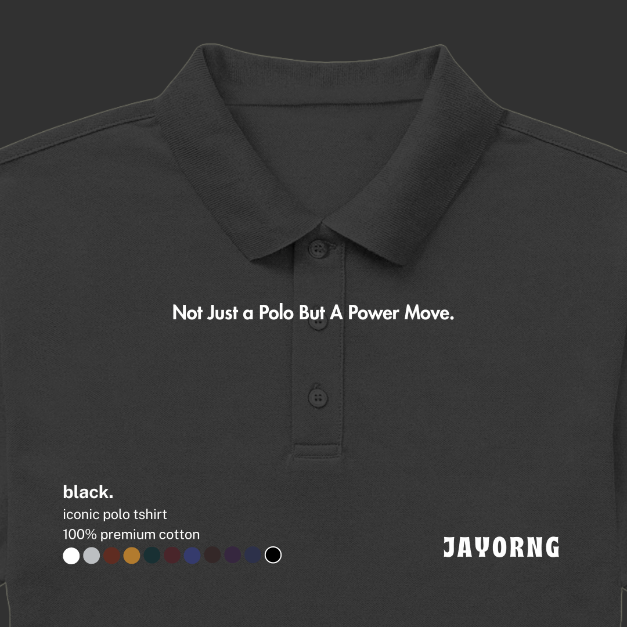 Iconic Mens Polo T-Shirt Black