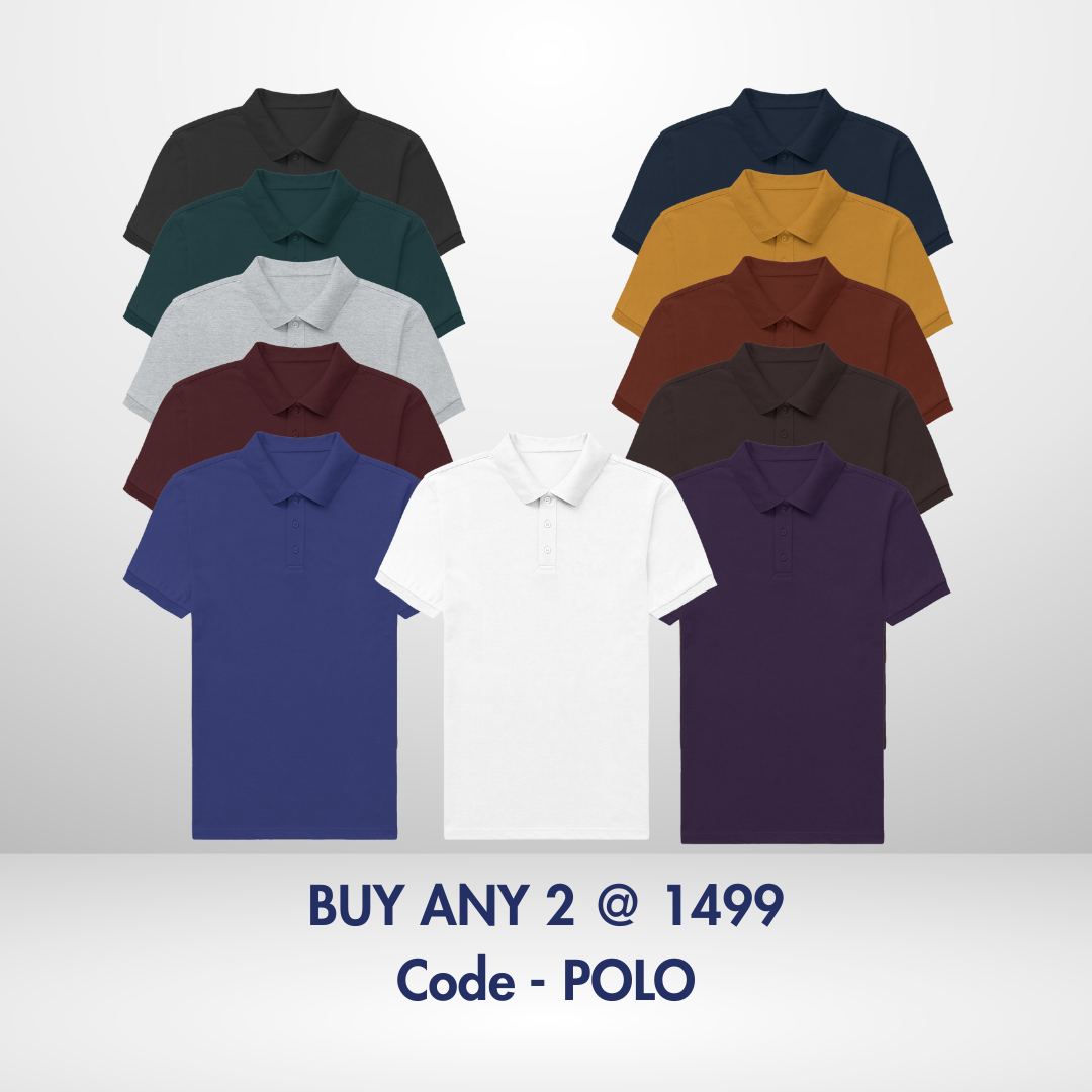 Iconic Mens Polo T-Shirt White