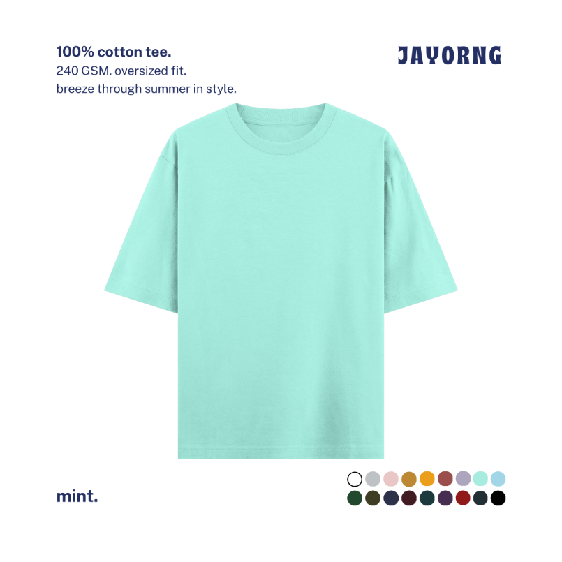 Unisex Oversized Cotton T-Shirt Mint