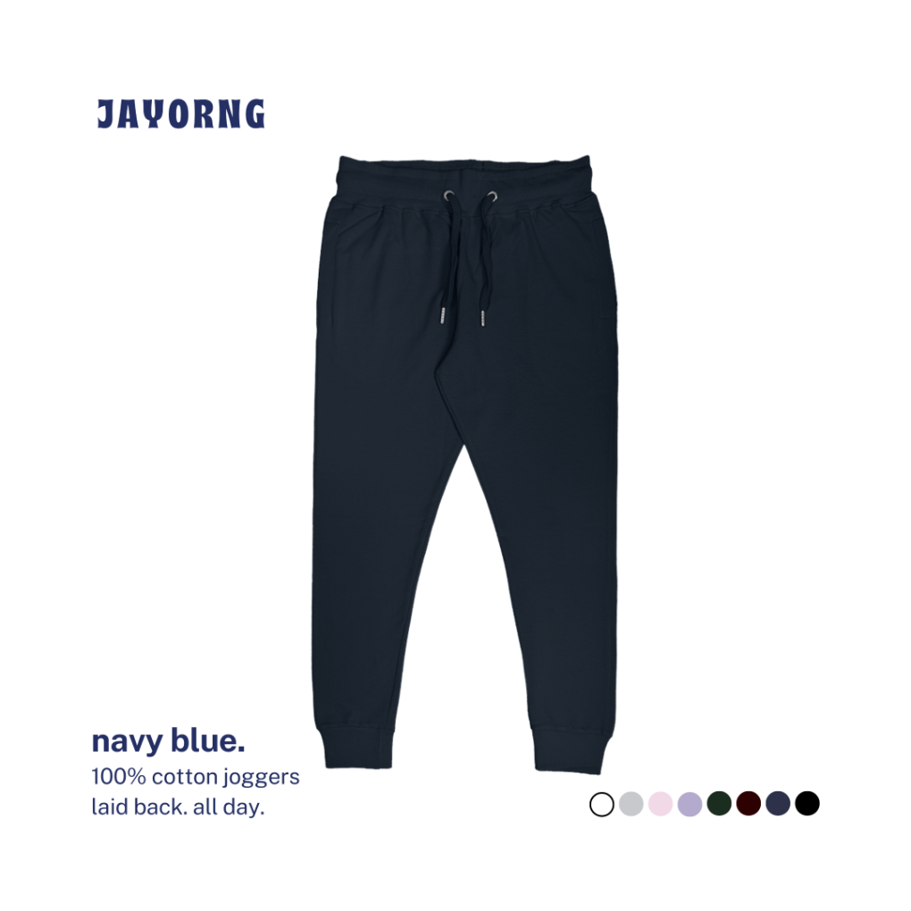 Unisex Cotton Joggers Navy Blue