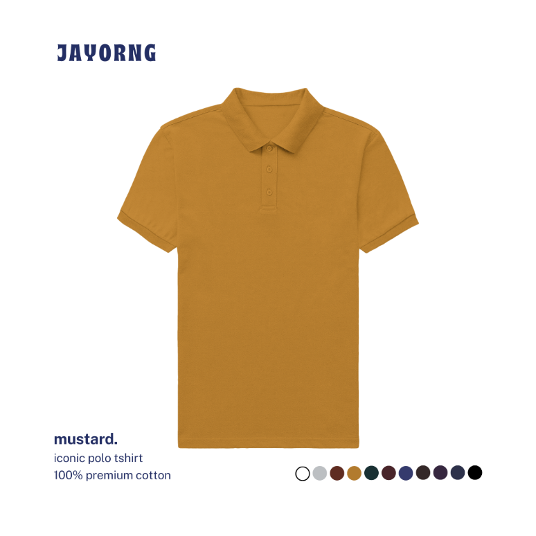 Iconic Mens Polo T-Shirt Mustard Yellow