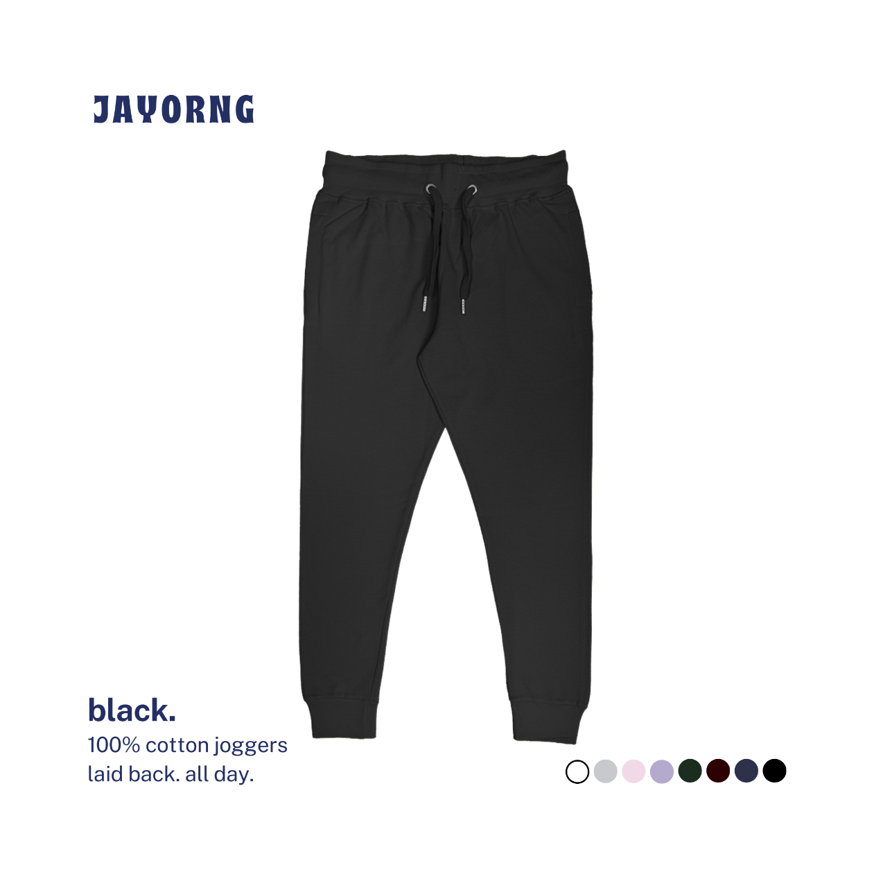 Unisex Cotton Joggers Black