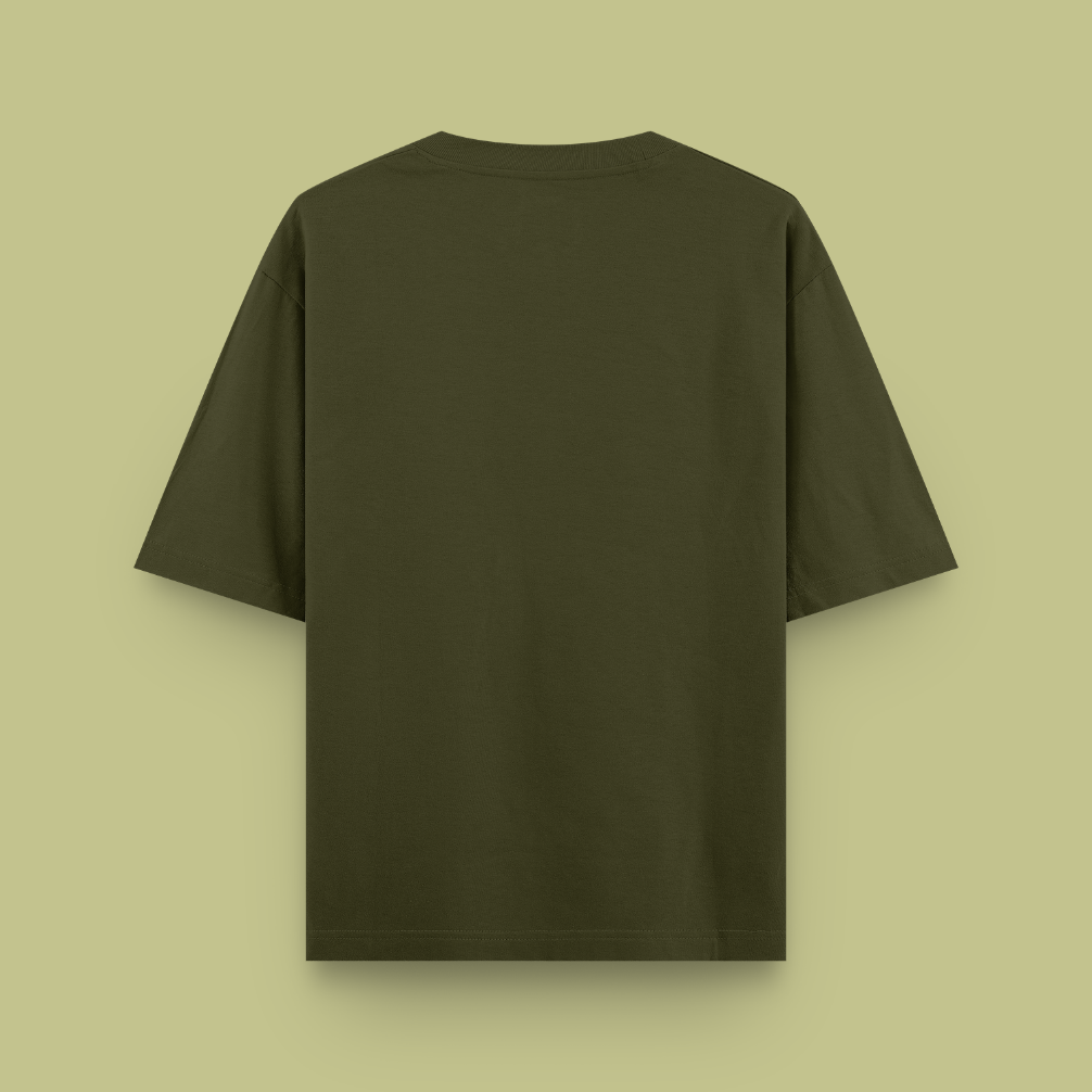 Unisex Oversized Cotton T-Shirt Olive Green