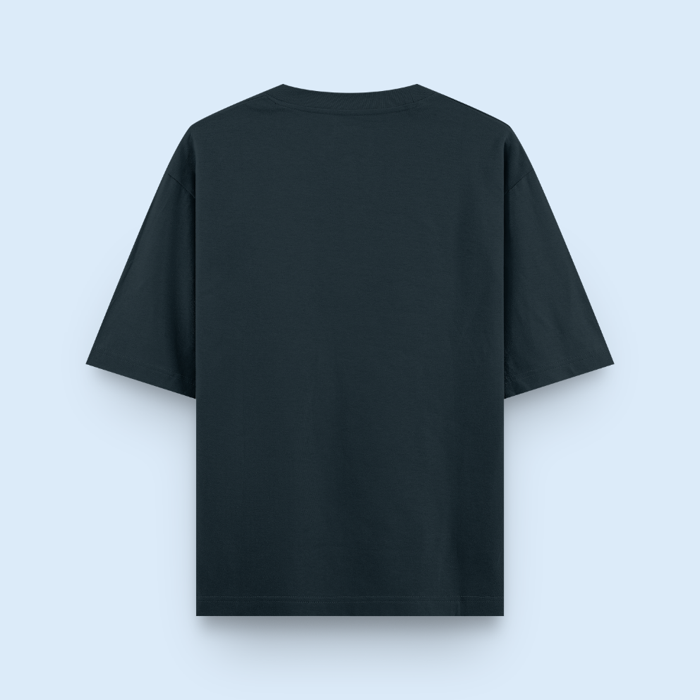 Unisex Oversized Cotton T-Shirt Navy Blue