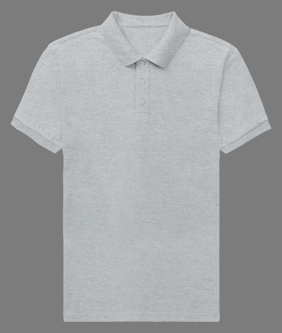 Iconic Mens Polo T-Shirt Grey Melange